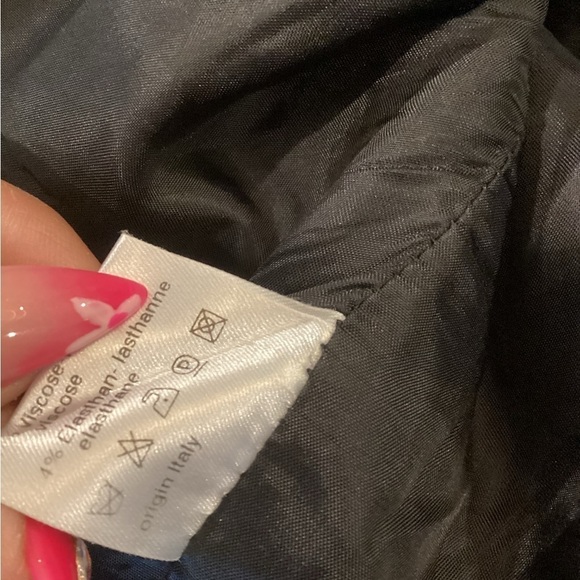 Bally black collar office jacket 2 button up blazer medium - Picture 3 of 12